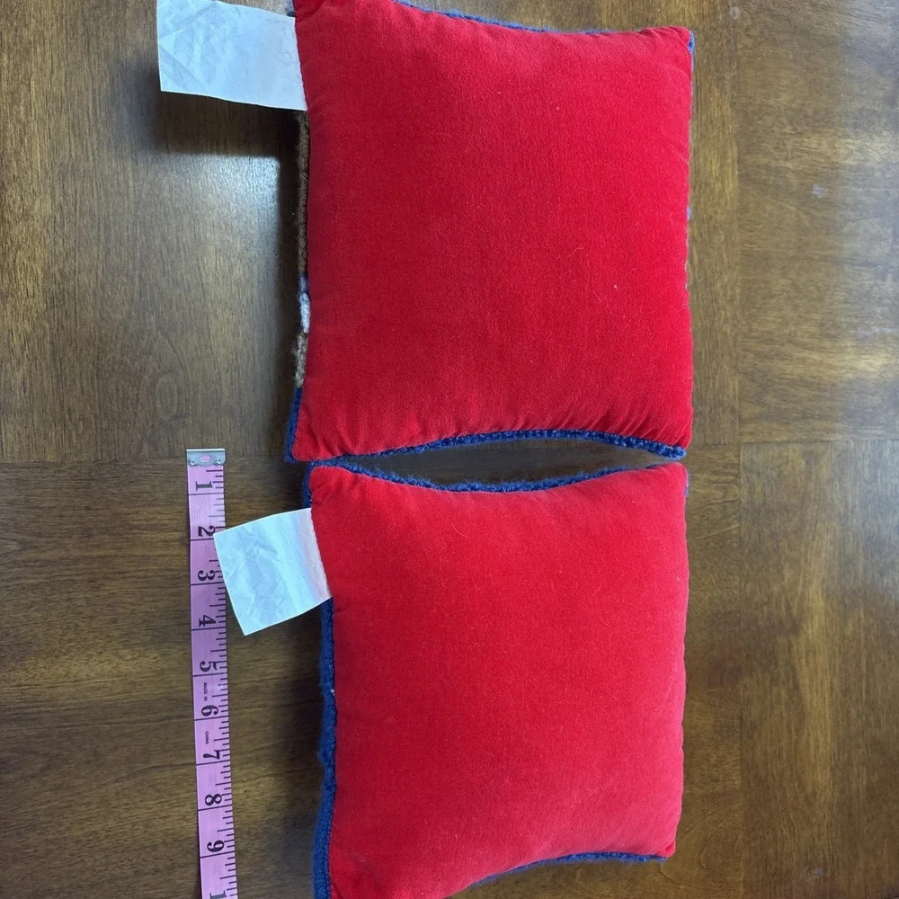 Set Of Two 10x10 Christmas Pillows Santa And‎ Angel